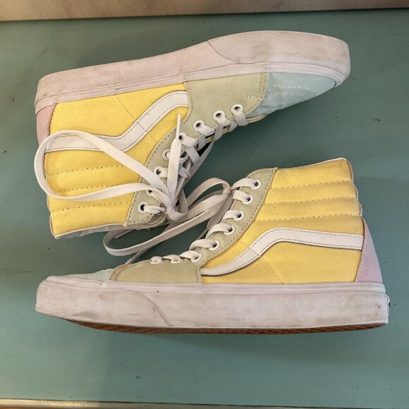 Vans Sk8-Hi Pastel Color Block Shoe Women's Size 7 Hi Top Skater Fashion Sneaker - Picture 11 of 12